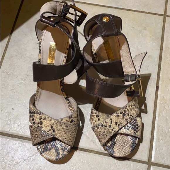 Louise et Cie animal print leather high heel shoes - Picture 1 of 7